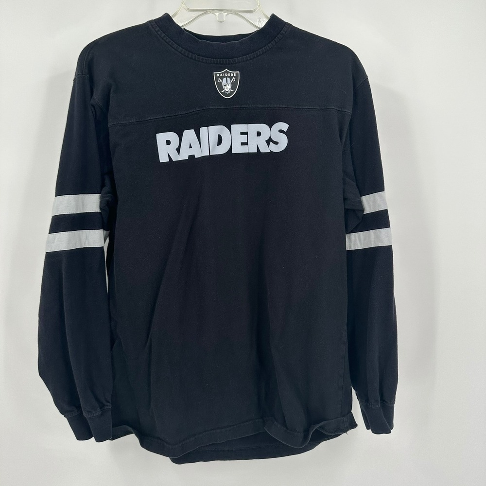 NFL Oakland Raiders Mens Long Sleeve T-Shirt Size M Black Football Las Vegas